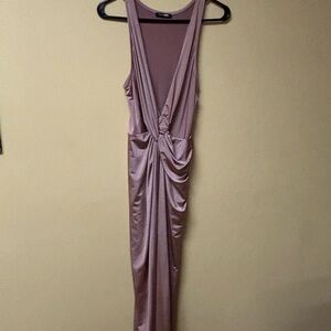 Elegant Mauve Sleeveless Dress